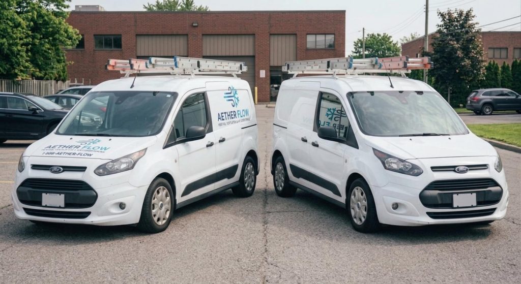An example of branding on a commercial fleet vehicle
