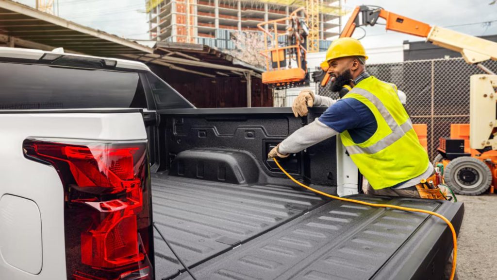 A guy configuring his commercial fleet vehicle