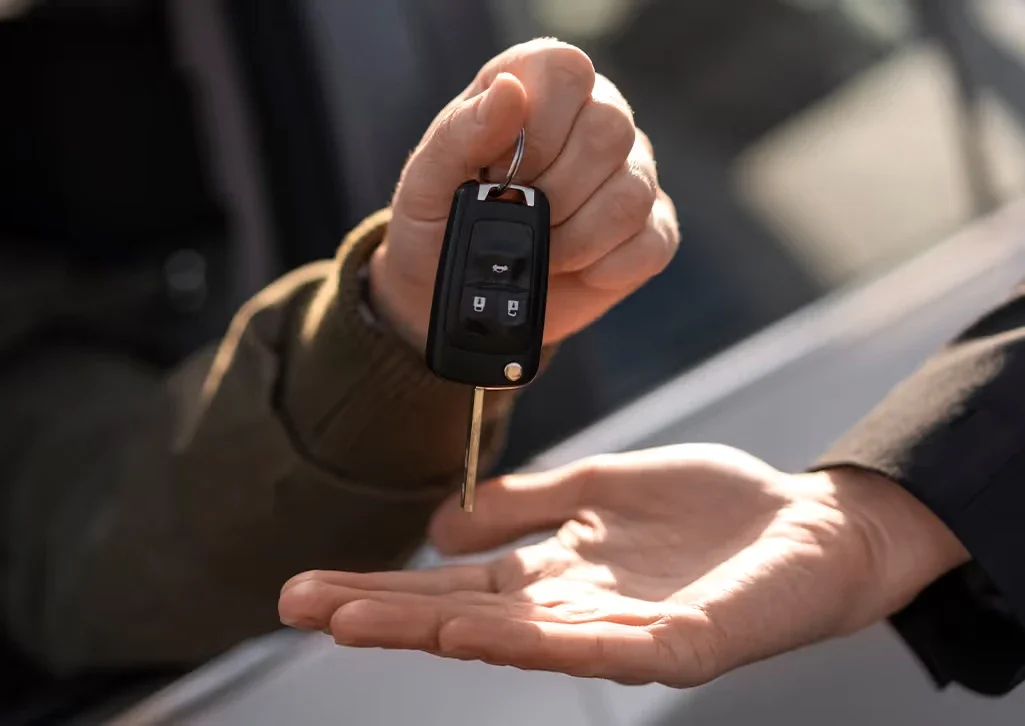 Employer giving their keys to employee